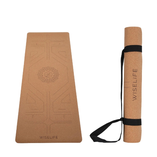 Cork & Natural Rubber Yoga Mat-5 MM-Cork