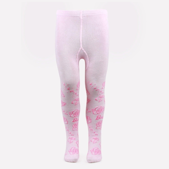 Barbie Printed Knitted Tights For Baby Girls - Baby Pink Baby Pink 2-4 Years