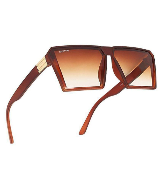 Creature - Brown Square Sunglasses ( Pack of 1 ) - Medium