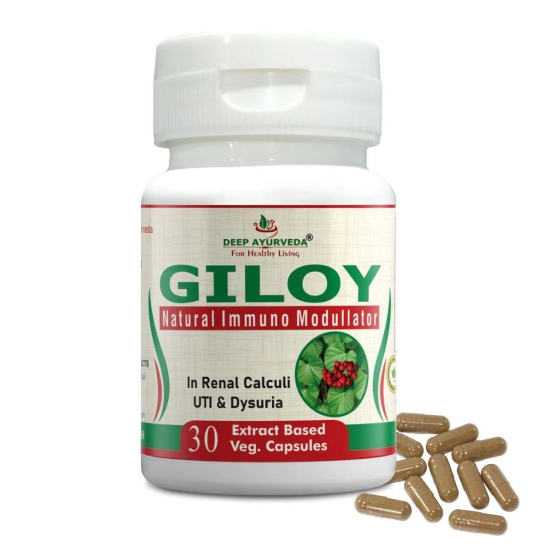 Giloy (Tinospora cordifolia) Vegan Capsule 500mg 10:1 Extract Based | Enhance immunity, Aid digestion & Antioxidant