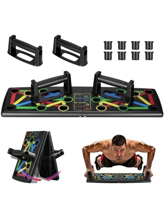 Horsefit  Pushup Board, 15 in 1 Push up board for men, push up bar, push up stand, pushup bars, gym equipment for men, excersing equipment, chest workout equipment (Black) - Black