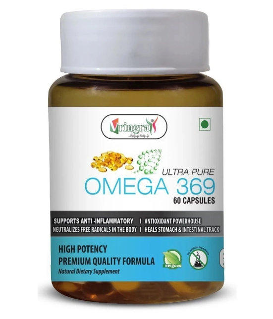 Vringra Vringra World Class Omega 369 Capsules - Boost Stamina & Immune System - Health Supplement 60 Cap (Pack Of 1) 60 gm Natural Multivitamins Capsule