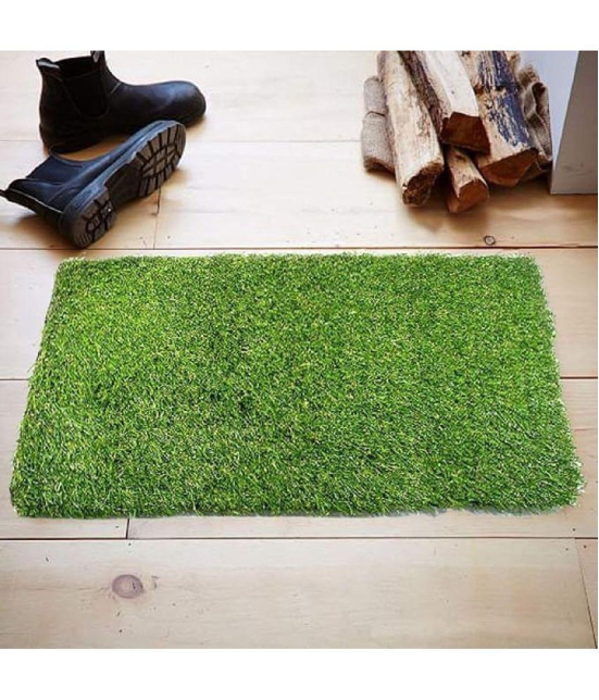 Revexo - Anti-skid Plastic Door Mat ( 40 X 60 cm ) Single - Green - Green