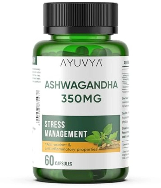 Ayuvya Ashwagandha Capsules | Experience Holistic Wellness with Organic Ashwangdha | Naturally Relieve Stress, Enhance Sleep, Boost Energy, and Support Immunity