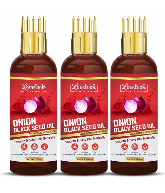 Lovelook Onion Black Seed Hair Oil - WITH COMB 300 mL