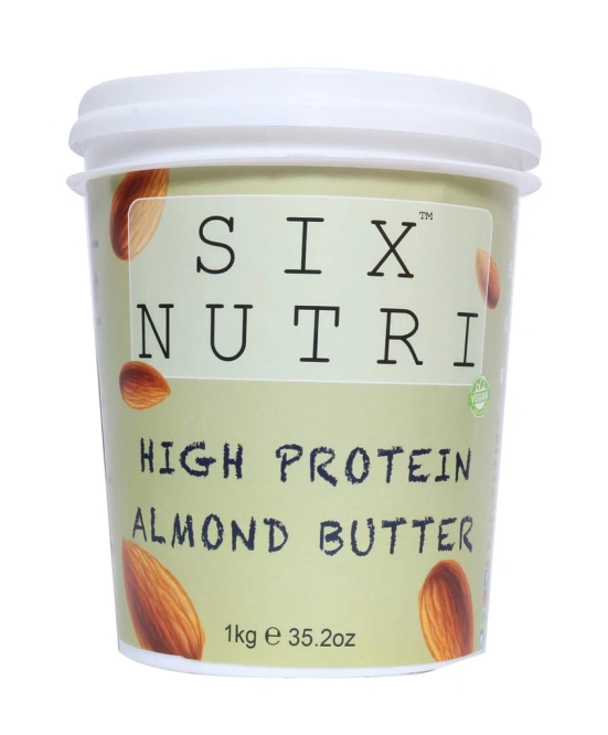 SIXNUTRI All Natural Stone Ground Keto Vegan Diet High Protein Almond Butter-1KG