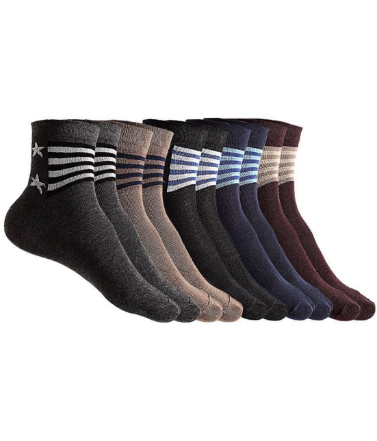 Texlon - Multicolor Cotton Men's Ankle Length Socks ( Pack of 5 ) - Multicolor