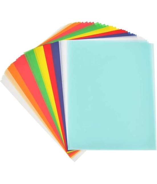 ECLET 40 pcs Color A4 Medium Size Sheets (10 Sheets Each Color) Art and Craft Paper Double Sided Colored set 33