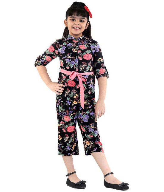 Naughty Ninos - Black Rayon Girls Jumpsuit ( Pack of 1 ) - None