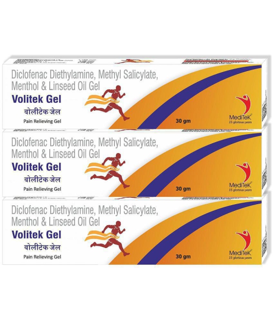 MEDITEK Volitek Gel 30Gms Each Pain Relief Gel ( Pack of 3 )