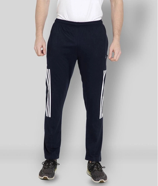 Zeffit - Navy Blue Cotton Blend Mens Sports Trackpants ( Pack of 1 ) - XL