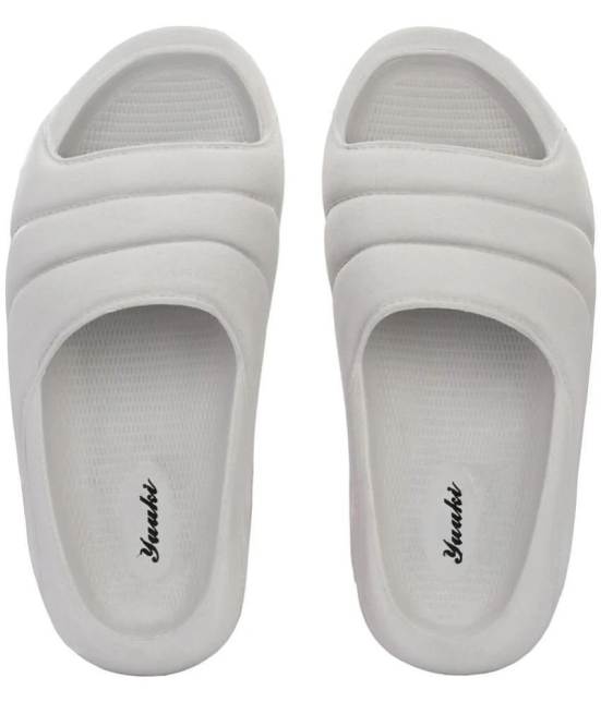 YUUKI Light Grey Womens Slide Flip Flop - None