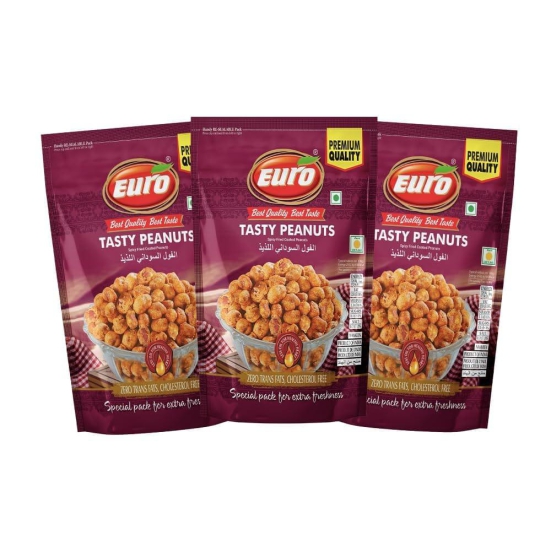 EURO Tasty Peanuts Namkeen 350GM | Authentic Taste, Traditional Recipe | Indian Snacks