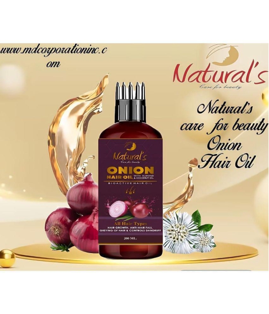 Natural's care for beauty - Anti Hair Fall Onion Oil 200 ml ( Pack of 1 )