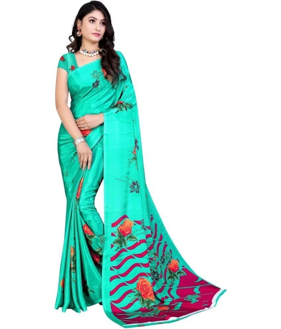 LEELAVATI - Light Green Crepe Saree With Blouse Piece ( Pack of 1 ) - Light Green