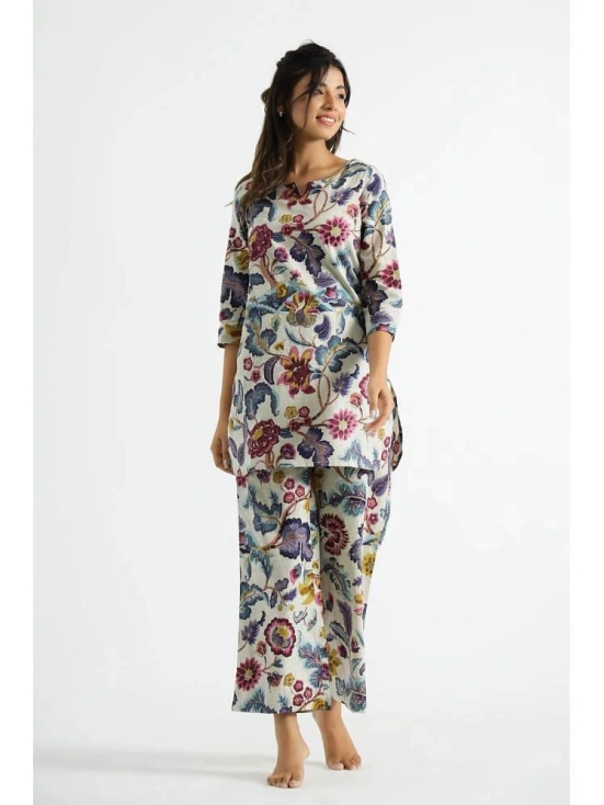 Label Flavia Multi Color Printed Pant Top Set - None