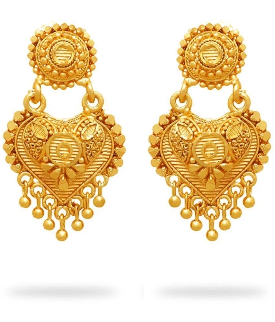 LUV FASHION Golden Chandbalis Earrings ( Pack of 1 ) - Golden