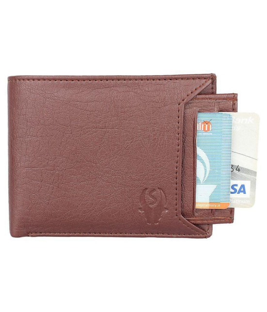 samtroh - Brown Faux Leather Men's Regular Wallet ( Pack of 1 )