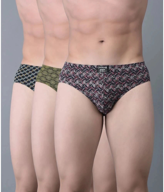 Pack of 3 Dollar Bigboss Assorted Printed Cotton Blend Men Brief - None