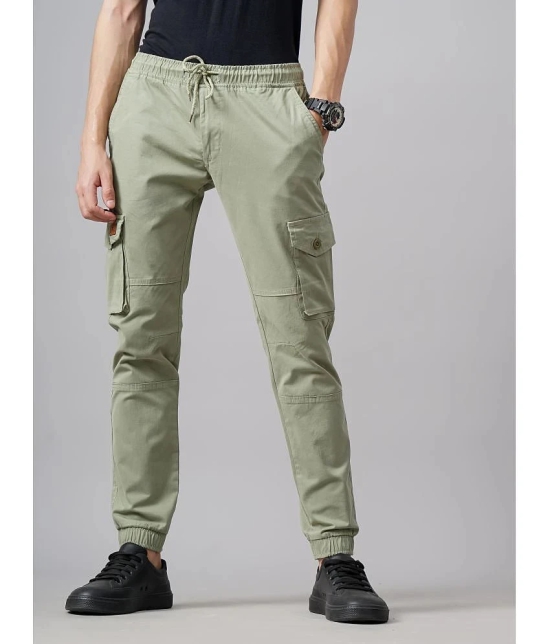 Paul Street Slim Flat Mens Cargos - Green ( Pack of 1 ) - None