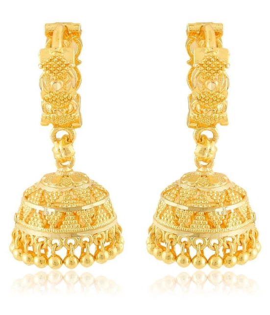 Vighnaharta - Golden Jhumki Earrings ( Pack of 1 ) - Golden