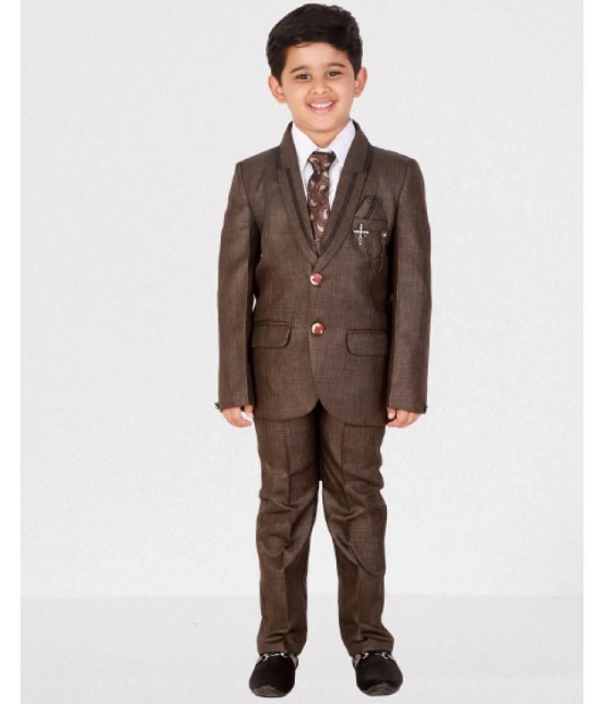 DKGF Fashion - Brown Polyester Boys Suit ( Pack of 1 ) - None