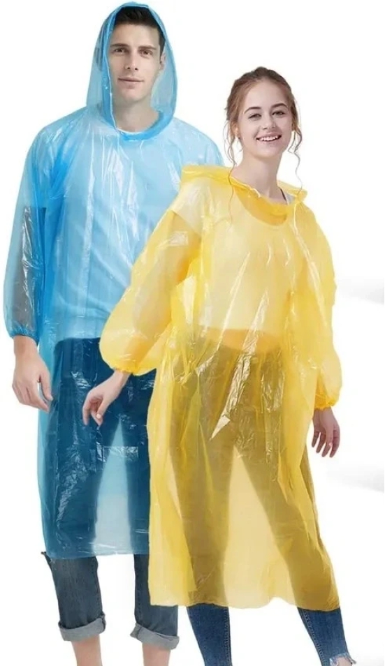 Disposable Poncho: Emergency Rain Gear for Unexpected Downpours - Lightweight and Compact for Easy Storage (Colour - Assorted) by Total Sporting And Fitness Solutions Pvt Ltd