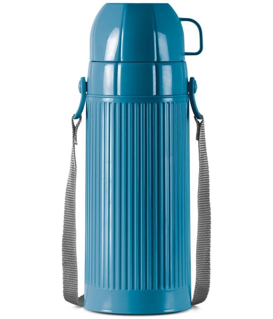 Milton Precious 1000 Plastic Insulated Flask, 910 ml, Capri Blue | BPA Free | Food Grade | Odour Free | Easy Grip | Easy to Carry| Light Weight | School | Kids | Picnic - Blue