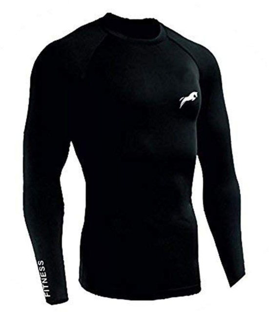 Just Rider Compression Top Full Sleeve Plain Athletic Fit Multi Sports Cycling, Cricket, Football, Badminton, Gym, Fitness & Other Outdoor Inner Wear - L