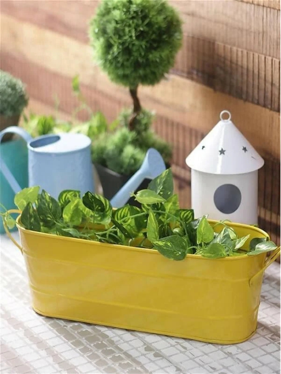 Oval Planter Large Yellow