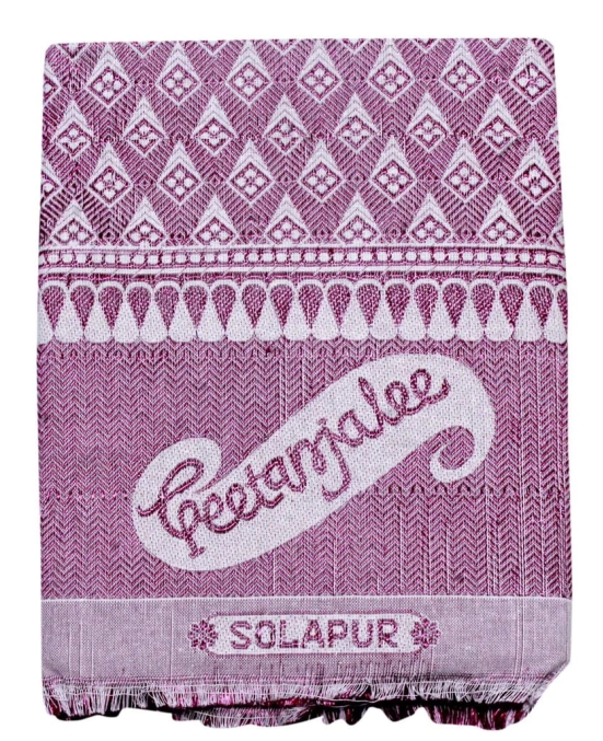 Mandhania Solapur Chaddar Single Blanket Cotton,Rayon?& Viscose Pack of 1 - Purple