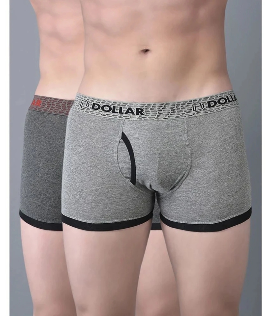 Pack of 2 Dollar Bigboss Assorted Solid Cotton Blend Men Trunk - None