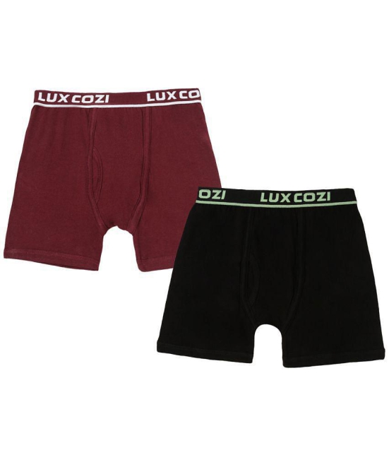 Lux Cozi - Multicolor Cotton Boys Trunks ( Pack of 2 ) - None