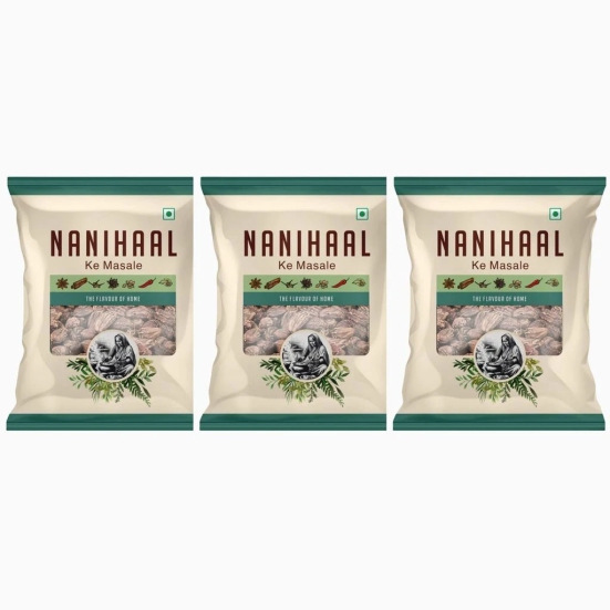 NANIHAAL Cardamom (Black Elaichi) Whole | No Added Colours | No Added Preservatives