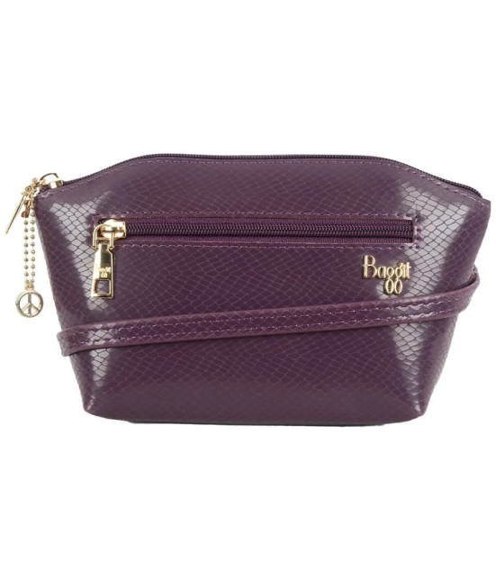 Baggit Purple Faux Leather Sling Bag - Purple