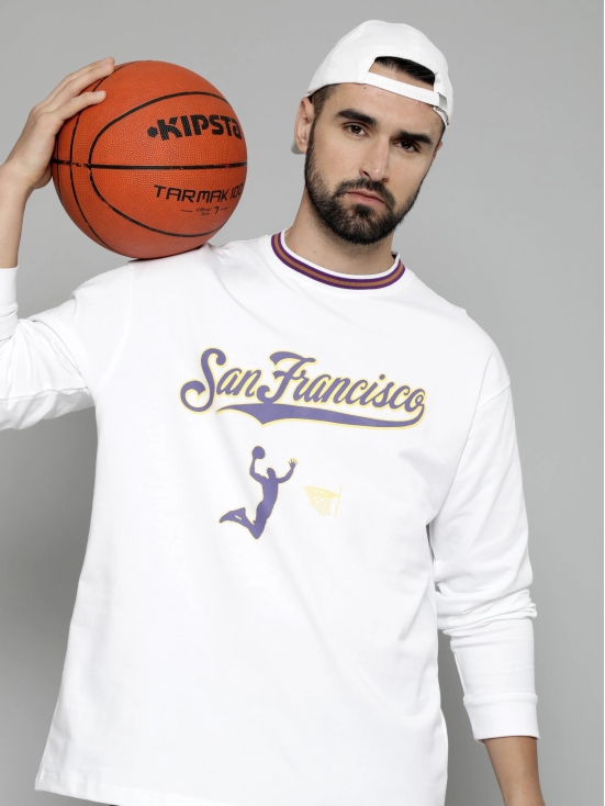 Sanfrancisco White FullSleeve T-Shirt-S / White