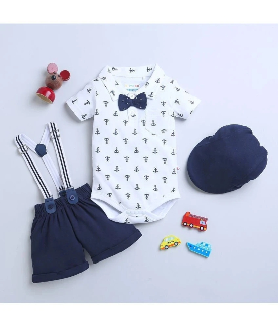 BUMZEE Navy Cotton Baby Boy Bodysuit & Jogger Set ( Pack of 1 ) - None