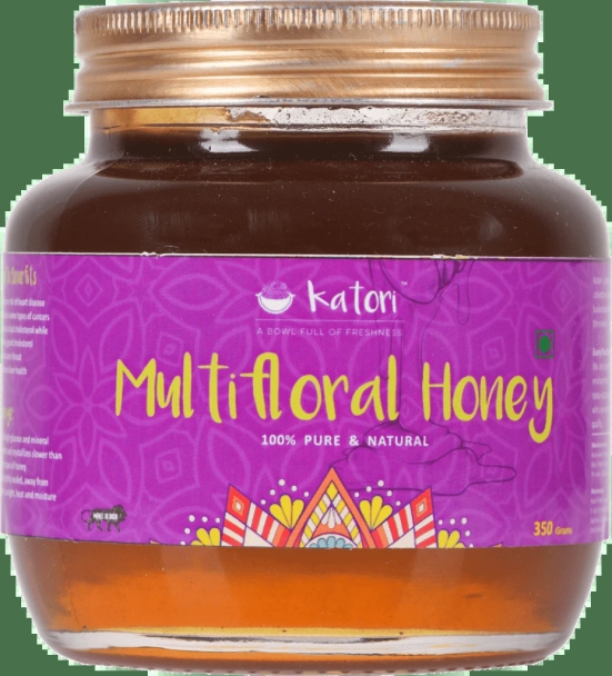 Katori Multiflora Honey Glass Bottle (350ml)