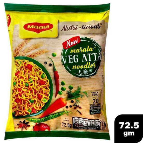 Maggi Nutri Licious Masala Instant Veg Atta Noodles 72.5 Gms