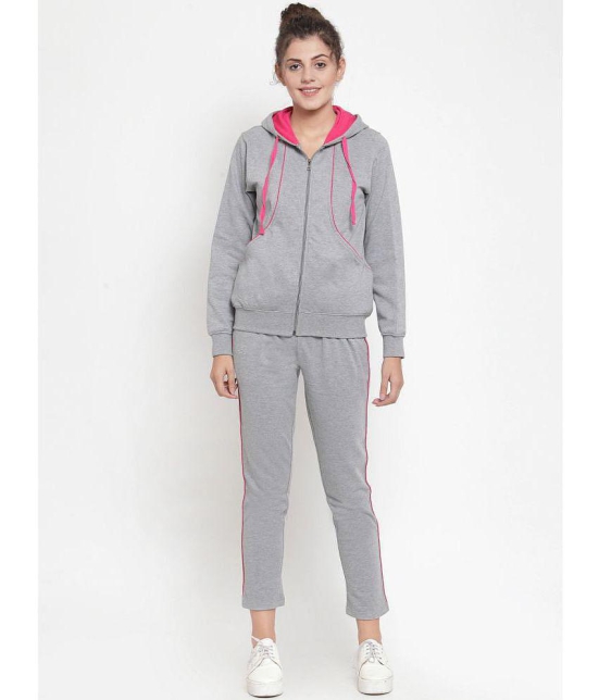 Wild West Grey Fleece Solid Tracksuit - Single - None