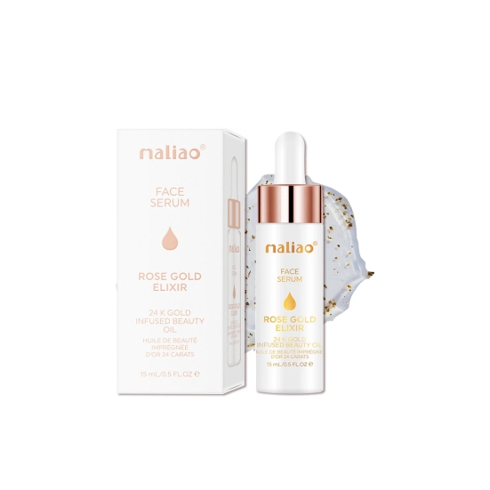 Maliao Face Serum Rose Gold Elixir - 24K Gold Infused Beauty Oil for Radiant Skin