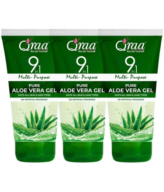 9 in 1 Multipurpose Aloe Vera Gel for Skin & Hair (50gm*3) Pack of 3