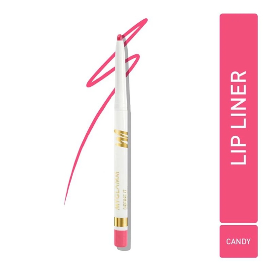 MyGlamm Define It Lip Liner - Candy (Pink Shade) | Creamy, Matte Finish, Long Lasting Lip Liner with Rosehip Oil