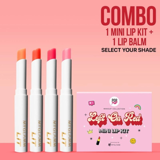 POPxo Makeup - 3 in 1 Mini Lip Kit + LIT - pH Lip Balm