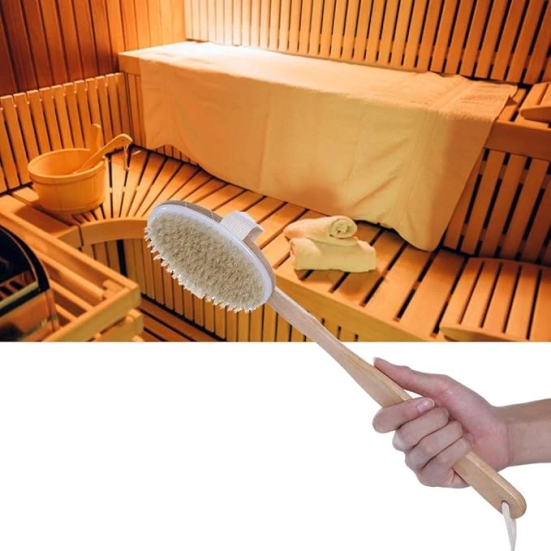 Sacred Salts Wooden Bath Brushes Set for Dry Brushing  Natural Boar Bristles and Nubby Massager-Sacred Salts Wooden Bath Brushes Set for Dry Brushing | Natural Boar Bristles and Nubby Massager