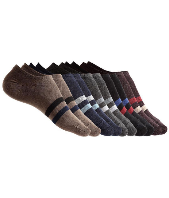 Texlon - Multicolor Cotton Men's Low Cut Socks ( Pack of 5 ) - Multicolor