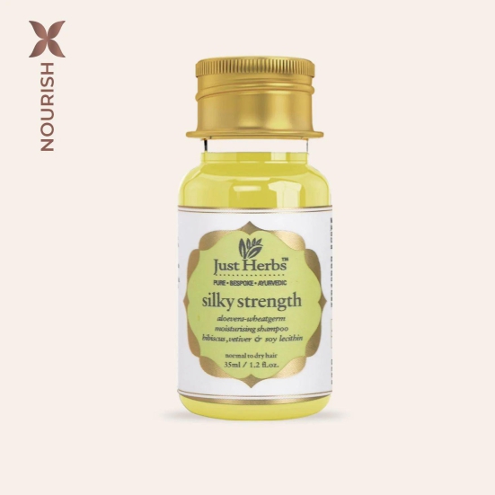 Silky Strength Aloevera-Wheatgerm Moisturising Shampoo - 35ml