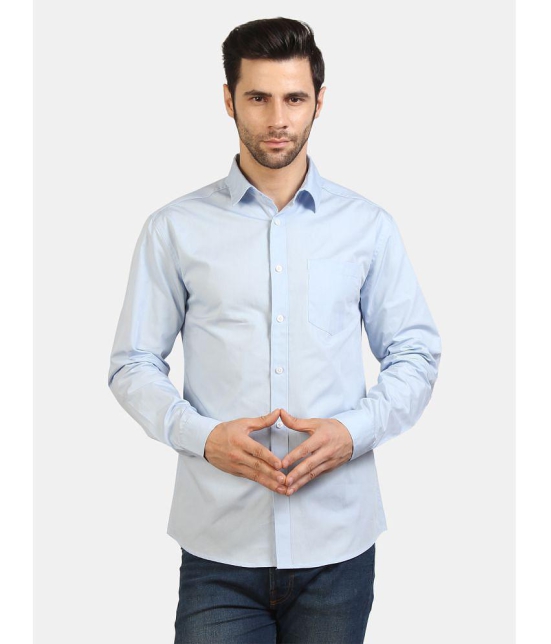 Life Roads - Light Blue Cotton Slim Fit Mens Casual Shirt ( Pack of 1 ) - None