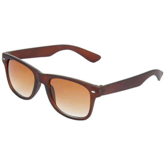 Hrinkar Brown Rectangular Sunglasses Styles Brown Frame Glasses for Men & Women - HRS19