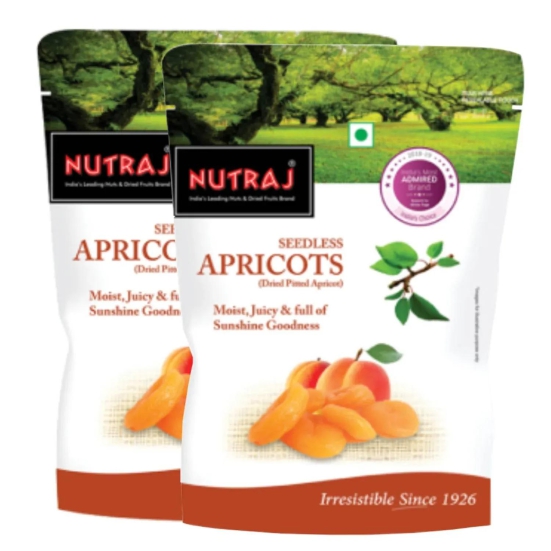 Nutraj Premium Dried Pitted Turkish Apricots 200gm 200g (Pack of 2)